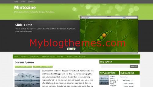 Business Green Blogger Template