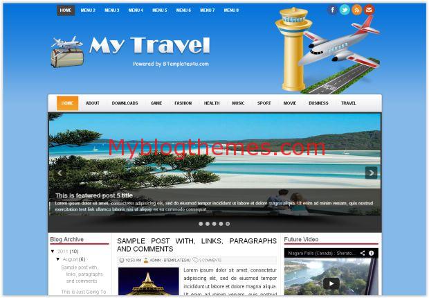 Travel Blogger Theme Template