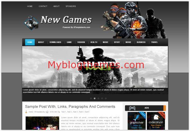 Abstract New Games Blogger Theme