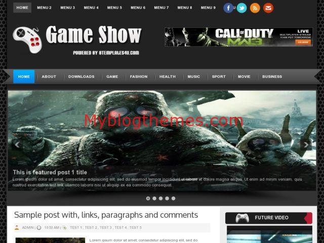 Abstract Show Game Blogger Template