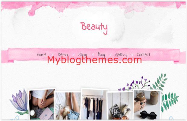 Grunge Pink Beauty Blogger Template